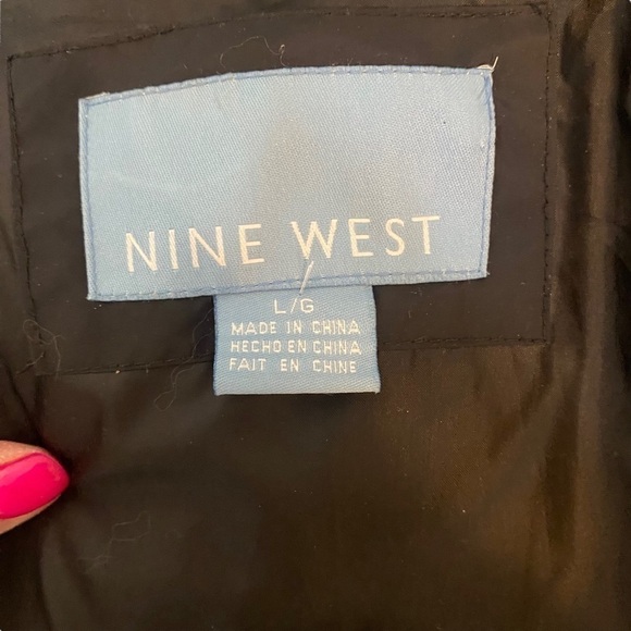Nine West black puffer down jacket size large - Picture 5 of 7